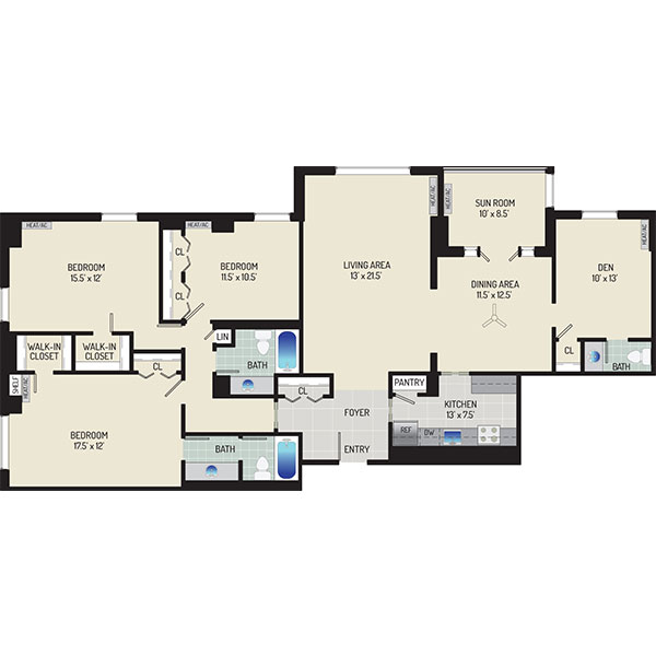 Informative Picture of 3 Bedrooms + 2.5 Baths