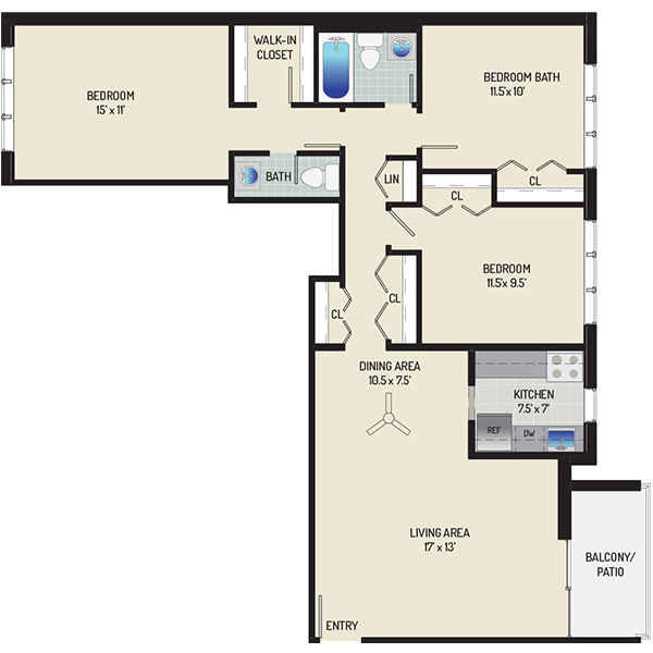 Informative Picture of 3 Bedrooms + 1.5 Baths