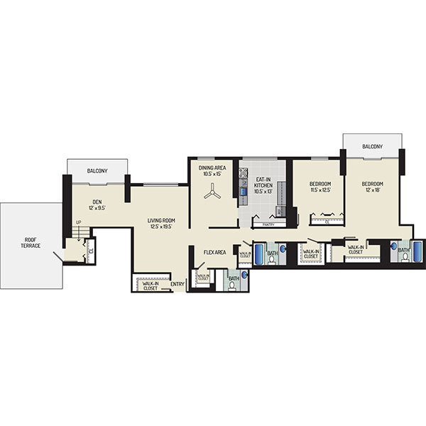 Informative Picture of 2 Bedrooms + 2.5 Baths