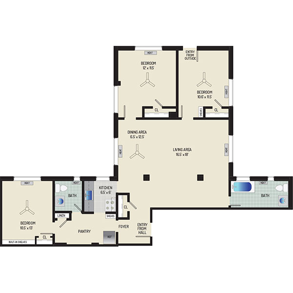 Informative Picture of 3 Bedrooms + 1.5 Baths