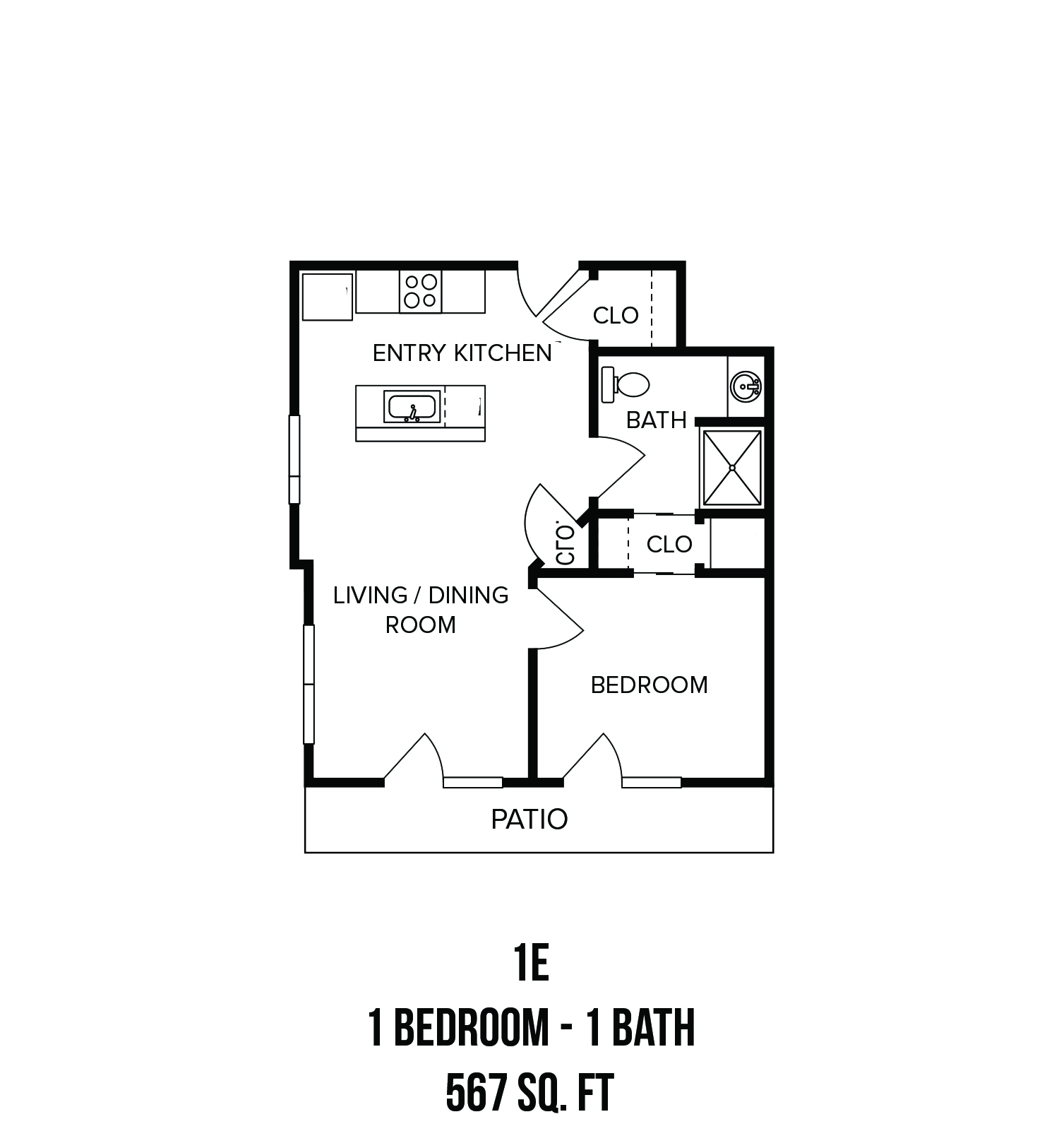 Informative Picture of One Bedroom (1E)