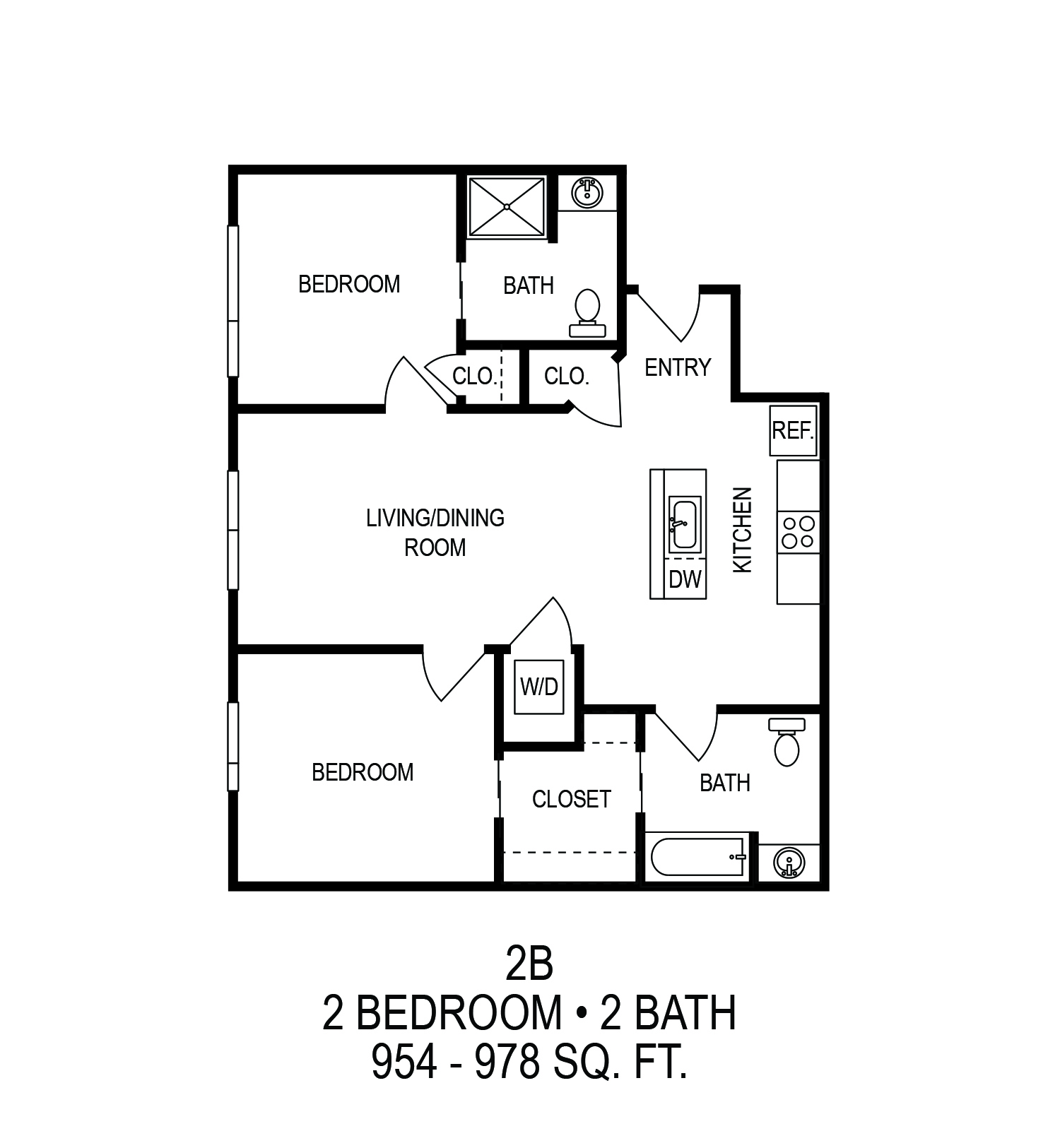 Informative Picture of Two Bedroom (B)* 