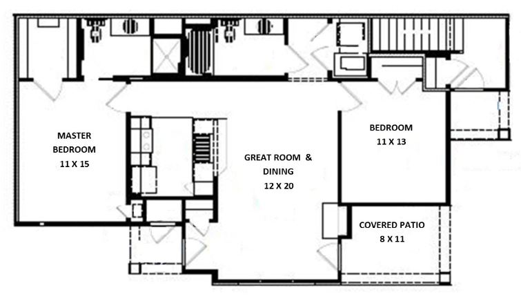 Informative Picture of 2 Bed 2 Bath, Barbell Lower (B Unit)