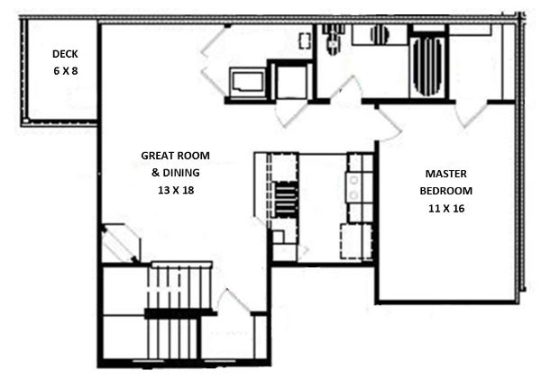 Informative Picture of 1 Bed 1 Bath Upper (D Unit)