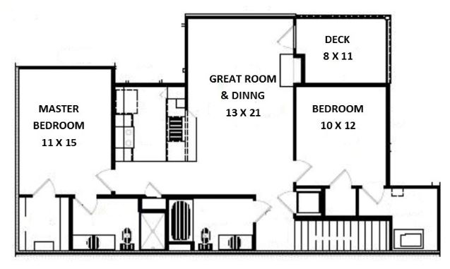 Informative Picture of 2 Bed 2 Bath, Barbell Upper (E Unit)