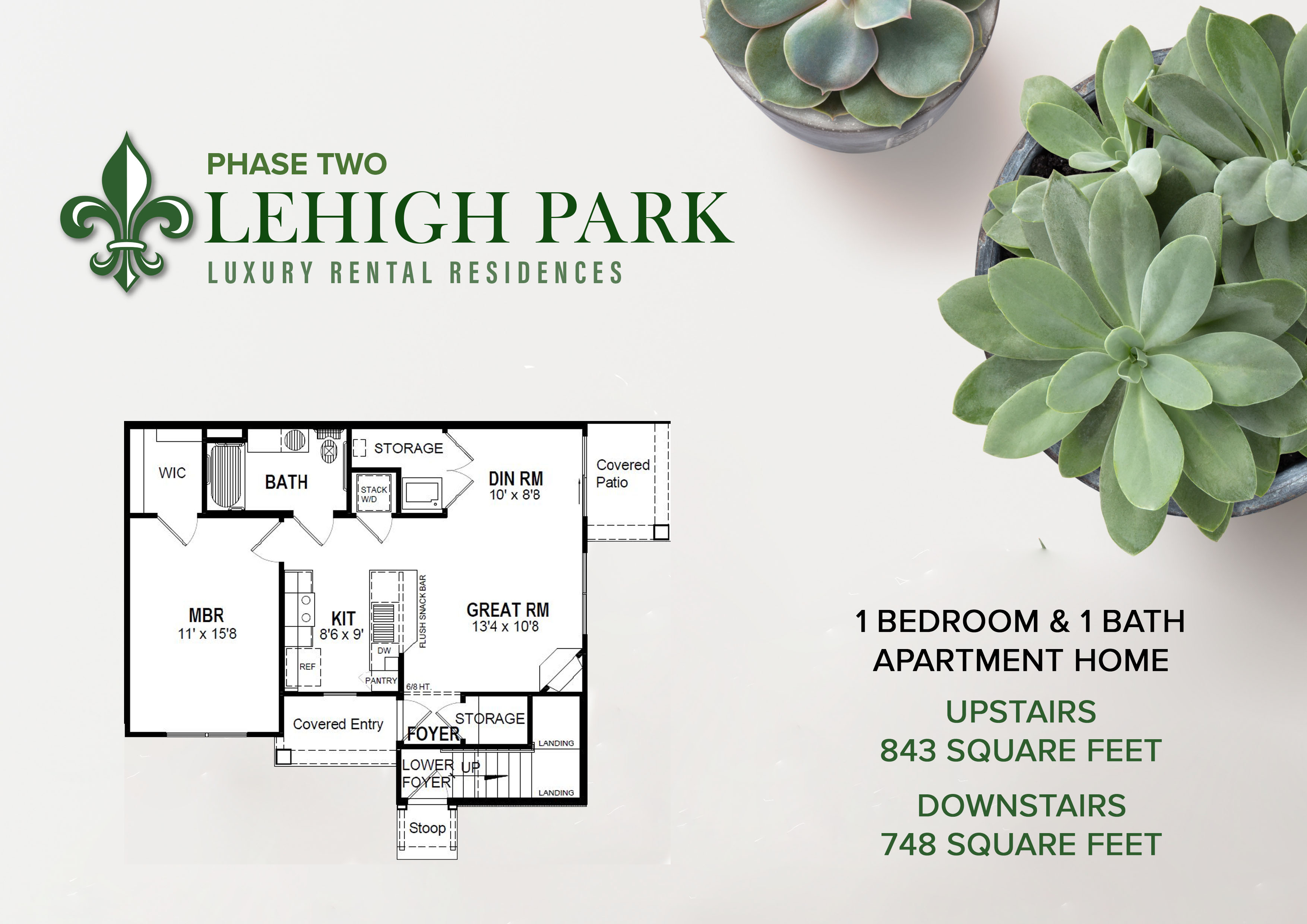 Informative Picture of (Phase Two) 1 Bedroom & 1 Bath Apartment Home