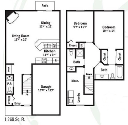 Informative Picture of Two Bedroom  Townhouse 