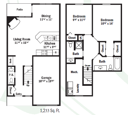 Informative Picture of Two Bedroom  Townhouse 